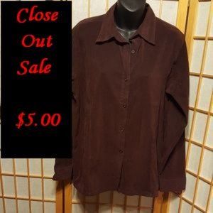 Good Clothes Rich Brown Long Sleeve Ultra Suede